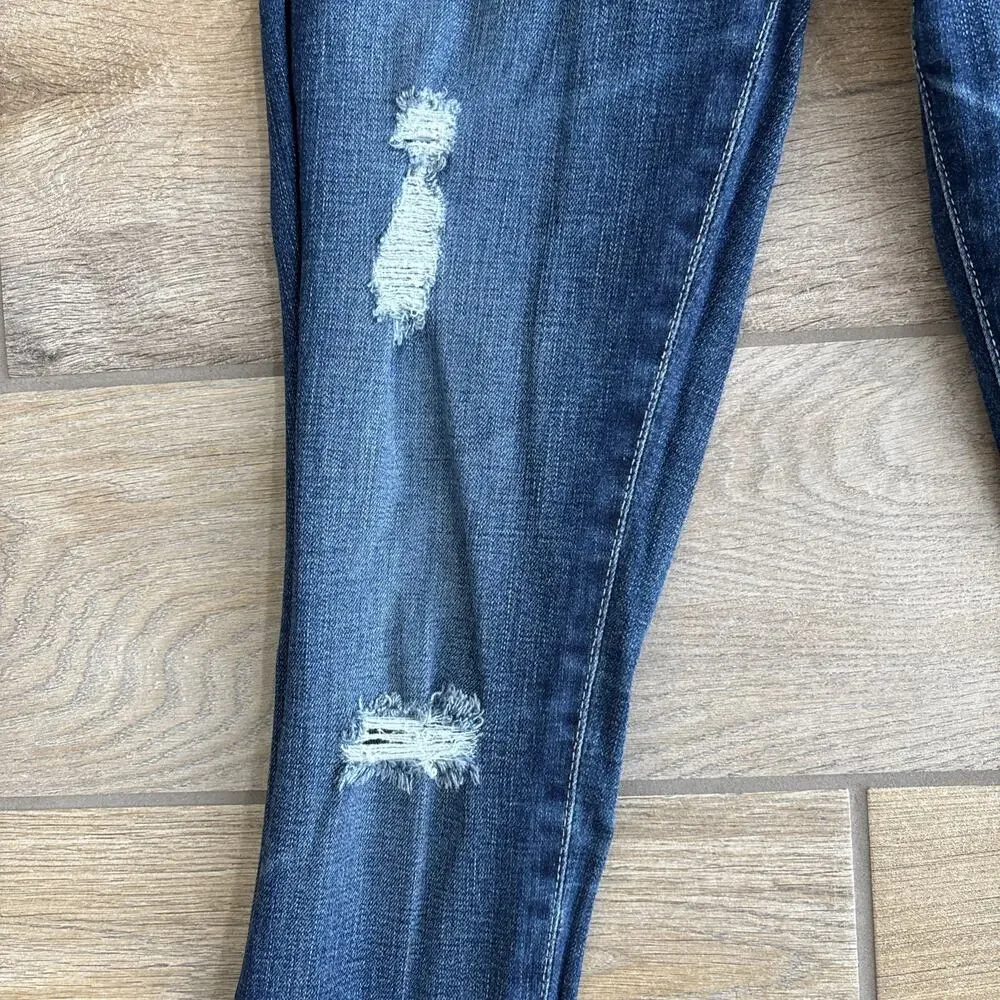 AG Adriano Goldschmied The Legging Ankle Jeans Womens 26 Blue Distressed Skinny